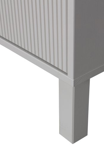 WOOOD Madu kommode, m. 4 skuffer - skygr furu og metall