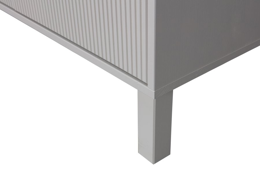 WOOOD Madu kommode, m. 4 skuffer - skygr furu og metall