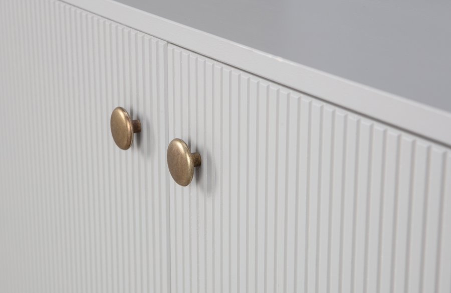 WOOOD Madu bokhylle, m. 2 drer - skygr furu og metall (H:200)