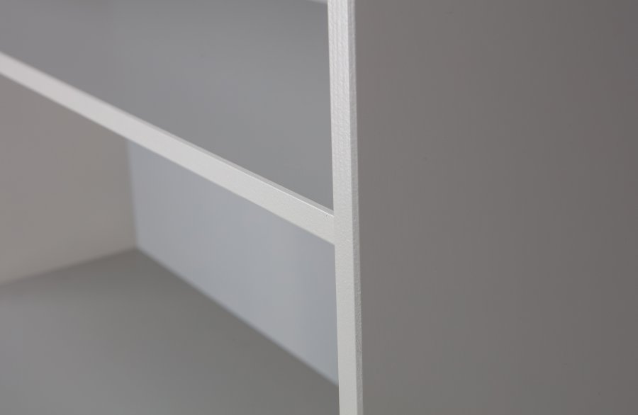 WOOOD Madu bokhylle, m. 2 drer - skygr furu og metall (H:200)