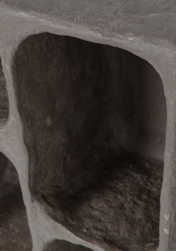 WOOOD Collection vegghylle, rektangulr - gr pappmache