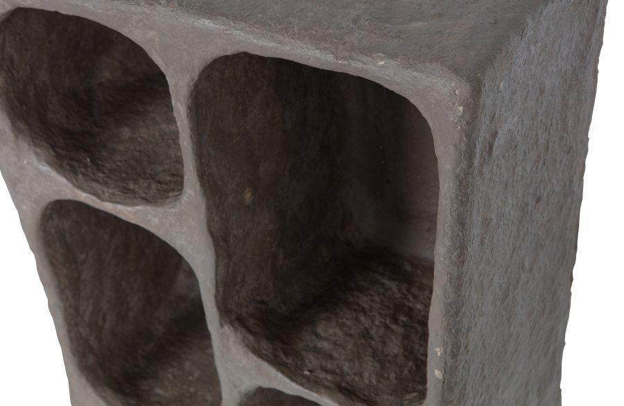 WOOOD Collection vegghylle, rektangulr - gr pappmache