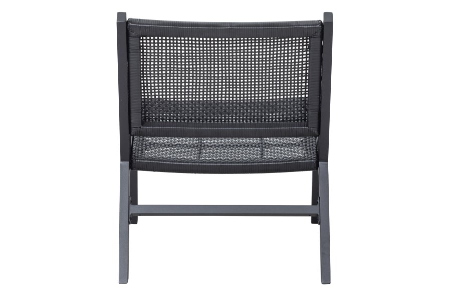 WOOOD Pem hagestol, med armlener - sort aluminium 