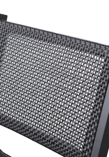 WOOOD Pem hagestol, med armlener - sort aluminium 