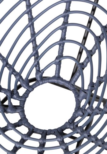 WOOOD Jane utendrs lenestol - blekksort polyetylen og svart stl