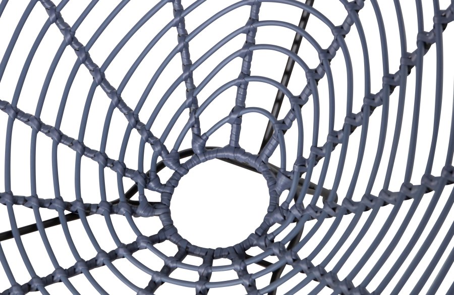 WOOOD Jane utendrs lenestol - blekksort polyetylen og svart stl