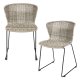 WOOOD Wings spisebordsstol - natur polyesterrattan og sort stl