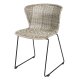 WOOOD Wings spisebordsstol - natur polyesterrattan og sort stl