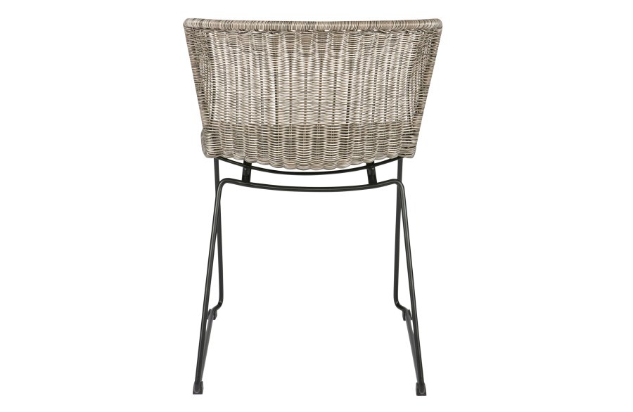 WOOOD Wings spisebordsstol - natur polyesterrattan og sort stl