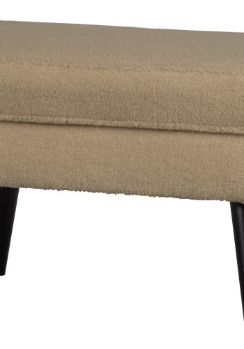 WOOOD Rocco krakk, rektangulr - ekte polyester teddystoff og svart bketre (77x51)