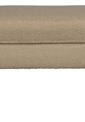 WOOOD Rocco krakk, rektangulr - ekte polyester teddystoff og svart bketre (77x51)