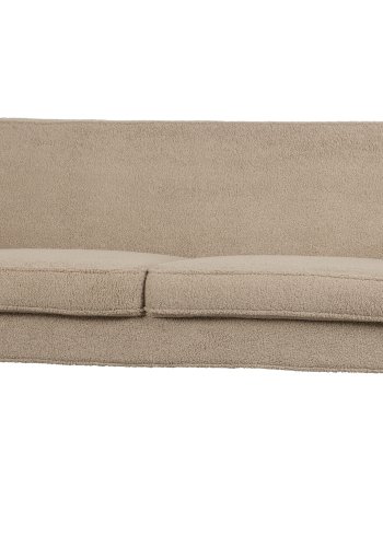 WOOOD Rocco sofa - ekte polyester teddystoff og svart bketre
