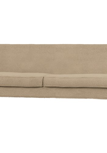 WOOOD Rocco XL sofa - ekte polyester teddystoff og svart bketre