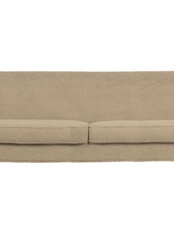 WOOOD Rocco XL sofa - ekte polyester teddystoff og svart bketre