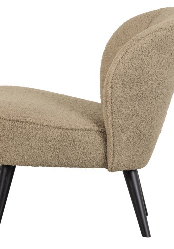 WOOOD Sara lenestol - ekte polyester teddystoff og tre