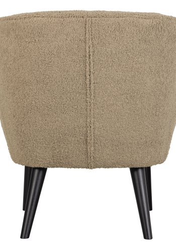 WOOOD Sara lenestol - ekte polyester teddystoff og tre