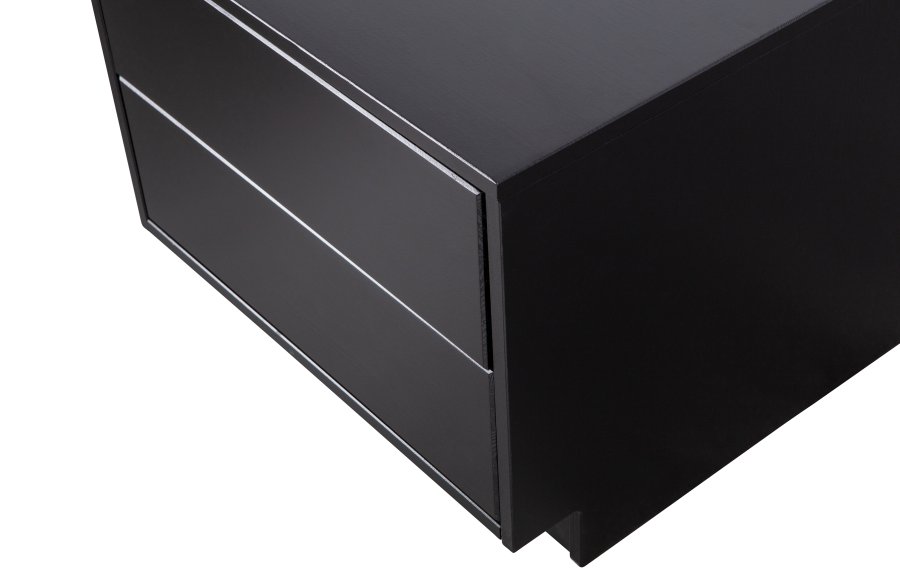 WOOOD EXCLUSIVE Finca TV-skap, m. 2 trykk for  pne skuffer - svart furu