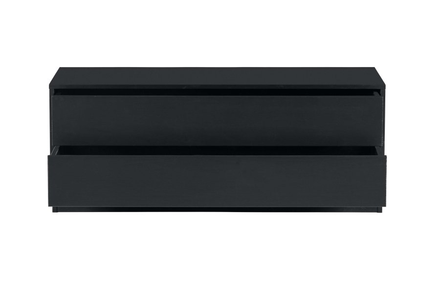 WOOOD EXCLUSIVE Finca TV-skap, m. 2 trykk for  pne skuffer - svart furu