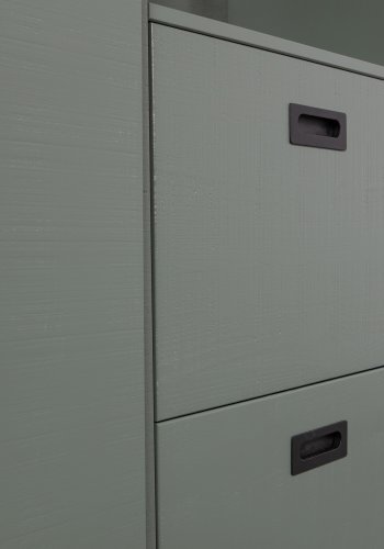 VTWONEN Slide lveskap, m. 1 skyvedr, 4 skuffer og 4 hyller - spefuru