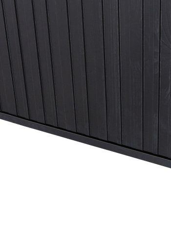 WOOOD EKSKLUSIV Ny Gravure skjenk, m. 4 trykk for  pne drer - svart furu og svart metall (B:200)