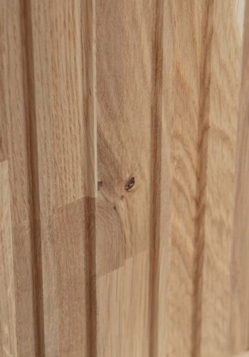 WOOOD EKSKLUSIV Ny Gravure TV-bord, m. 3 trykk for  pne drer - naturlig eikefiner og svart metall (B:150)