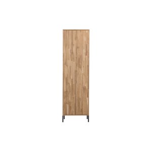 WOOOD EXCLUSIVE Nytt Gravure-skp, w. 2 tryck för att öppna dörrar och 1 lda - naturlig ekfanér och svart metall