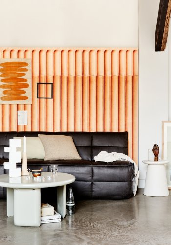 VTWONEN Sidebord med knapp, rundt - hvit keramikk (35)