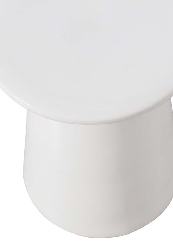 VTWONEN Sidebord med knapp, rundt - hvit keramikk (35)