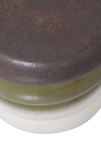 VTWONEN Bulb sidebord, rundt - grnn flekkete keramikk (34)