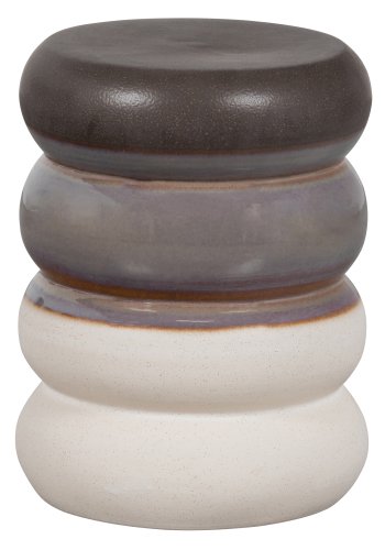 VTWONEN Bulb sidebord, rundt - gr flekkete keramikk (34)