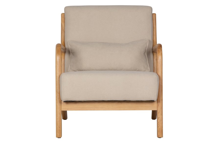 WOOOD Mark lenestol, med pute - naturlig polyesterflyel og naturgummitre