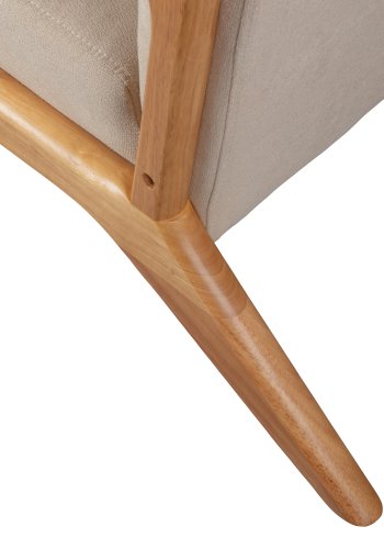 WOOOD Mark lenestol, med pute - naturlig polyesterflyel og naturgummitre