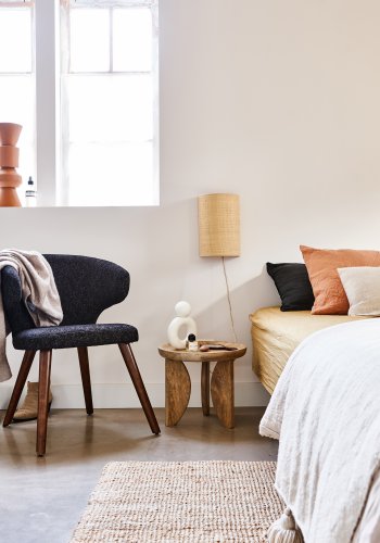 VTWONEN High Heels sidebord, rundt - naturlig mangotre (sett med 2)