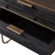 WOOOD Collection nattbord, m. 2 skuffer - antikk messingmetall og svart tre (45x38)