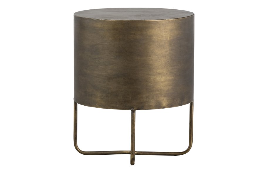 WOOOD Collection kommode, m. 2 skuffer, runde - antikk messingmetall (39)