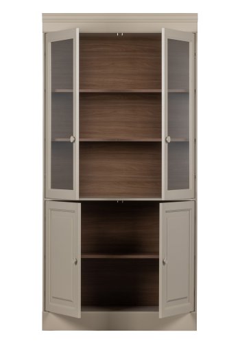 VTWONEN Chow vitrineskap, m. 4 drer og 3 hyller - glass og gr dakargrau furu