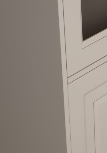 VTWONEN Chow vitrineskap, m. 4 drer og 3 hyller - glass og gr dakargrau furu