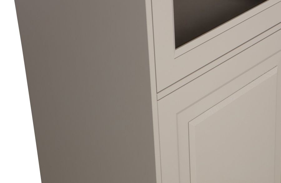 VTWONEN Chow vitrineskap, m. 4 drer og 3 hyller - glass og gr dakargrau furu