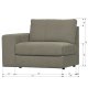 VTWONEN Familie 1-manns sofamodul, med armlener, venstre - varm gr polyester