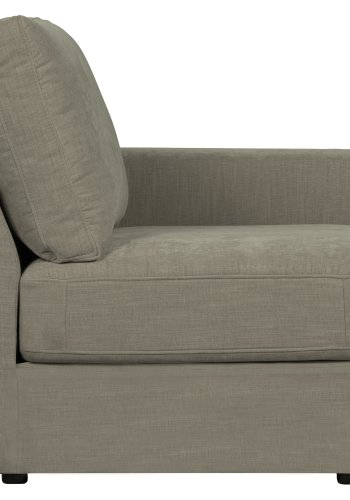 VTWONEN Familie 1-manns sofamodul, med armlener, hyre - varm gr polyester