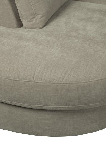 VTWONEN Familie 1-manns sofamodul, rundt hjrne, venstre - varm gr polyester