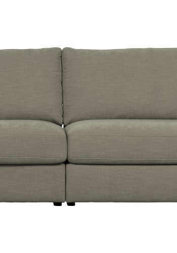 VTWONEN Familie 1-manns sofamodul, rundt hjrne, venstre - varm gr polyester