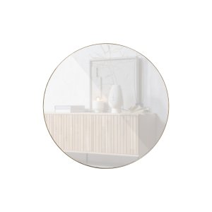 WOOOD Doutzen vgspejl, rund - spejlglas og guld stl (115)