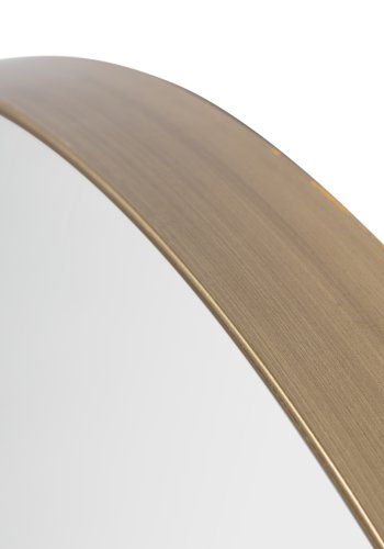 WOOOD Doutzen veggspeil, rundt - speilglass og gullstl (115)