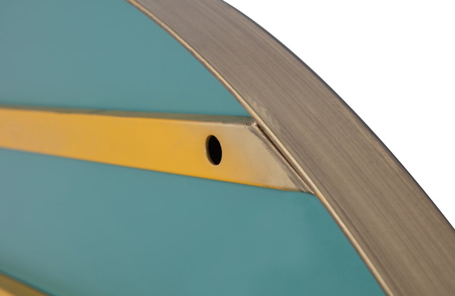 WOOOD Doutzen veggspeil, rundt - speilglass og gullstl (115)