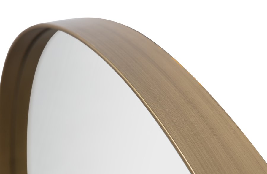 WOOOD Doutzen veggspeil, rundt - speilglass og gullstl (80)