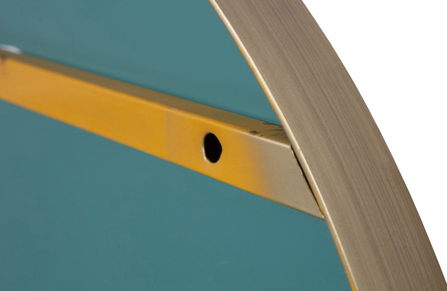 WOOOD Doutzen veggspeil, rundt - speilglass og gullstl (80)