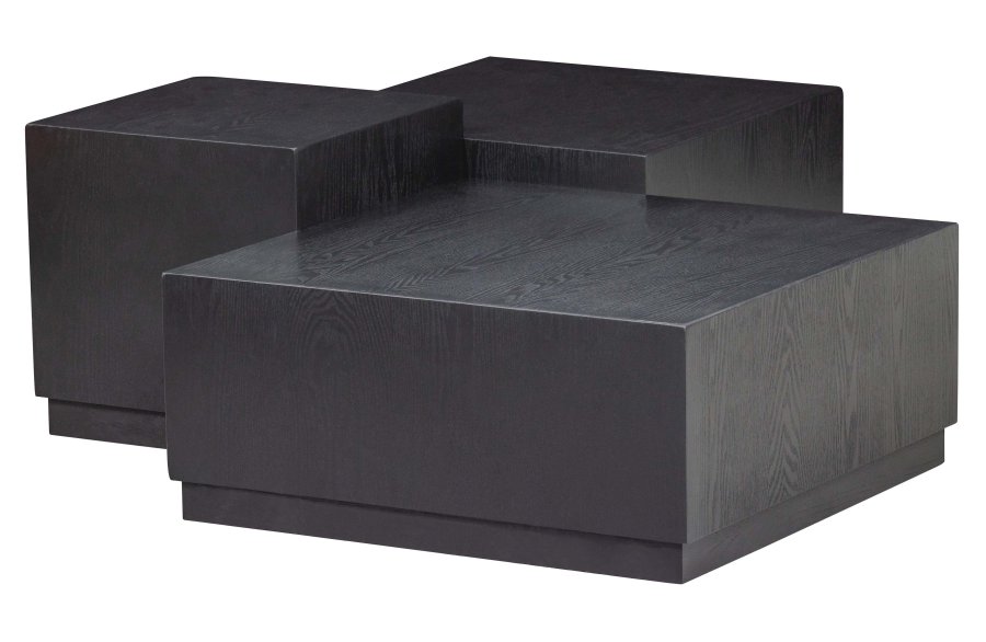 WOOOD EXCLUSIVE Pim sidebord - svart MDF (sett med 3)