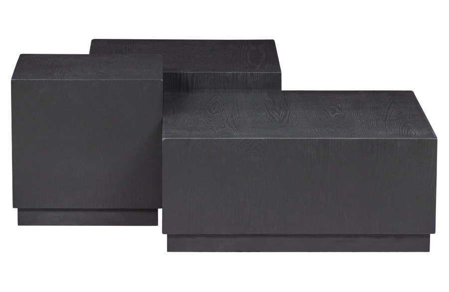 WOOOD EXCLUSIVE Pim sidebord - svart MDF (sett med 3)