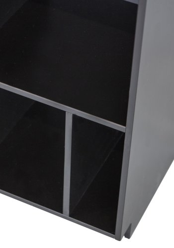 WOOOD EXCLUSIVE Fincaskap, pent, m. 1 trykk for  pne dr og hyller - svart furu